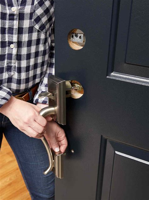 how to install entry door exterior handle